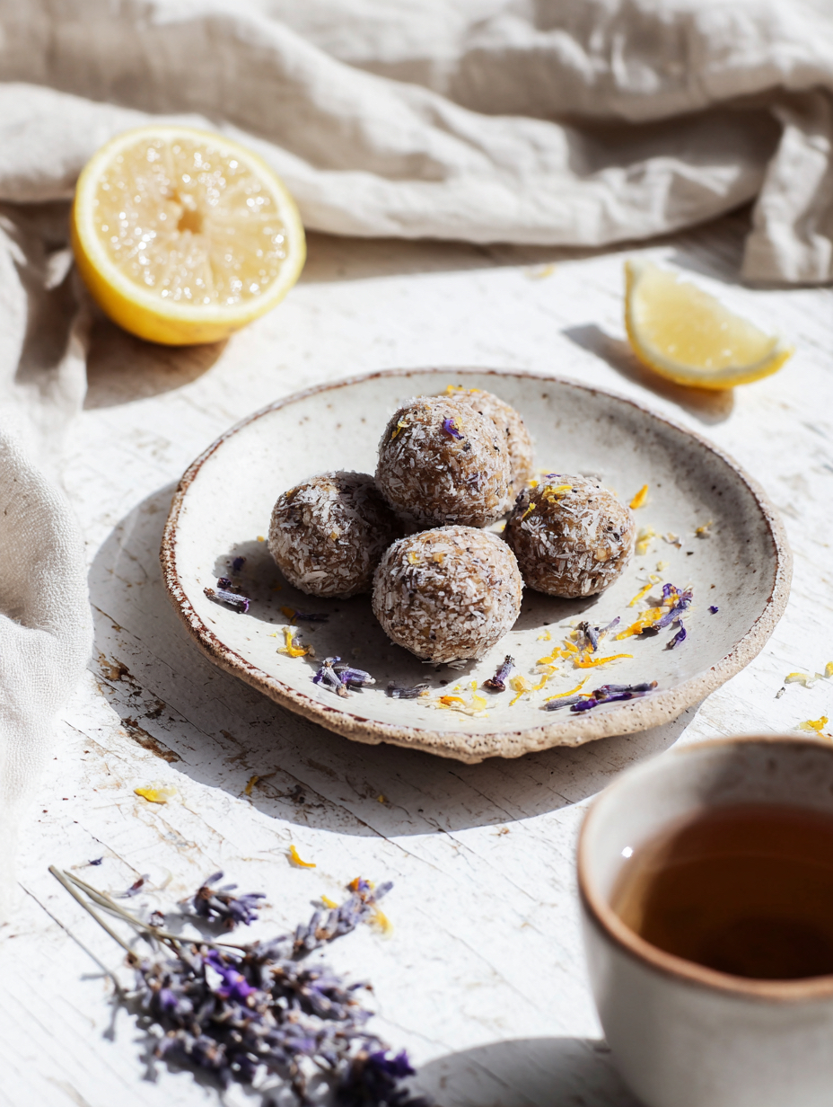 Homemade Lemon Lavender Protein Balls – Perfect Fat-Burning Snack