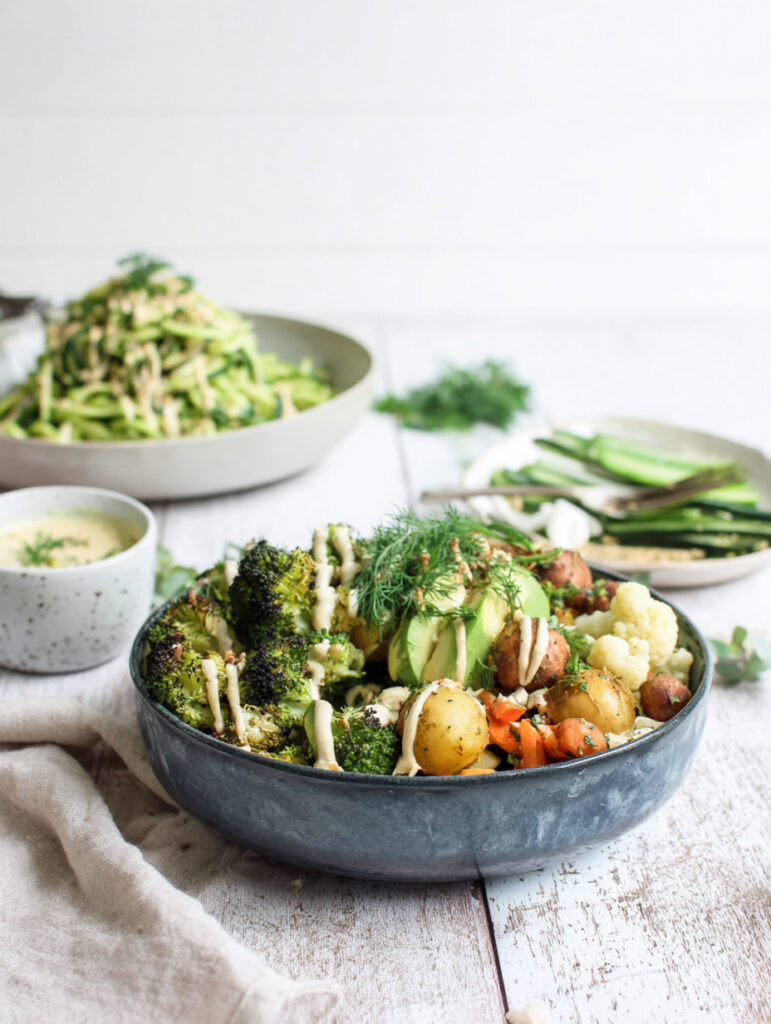 Fat-burning dinners - warm potato bowl